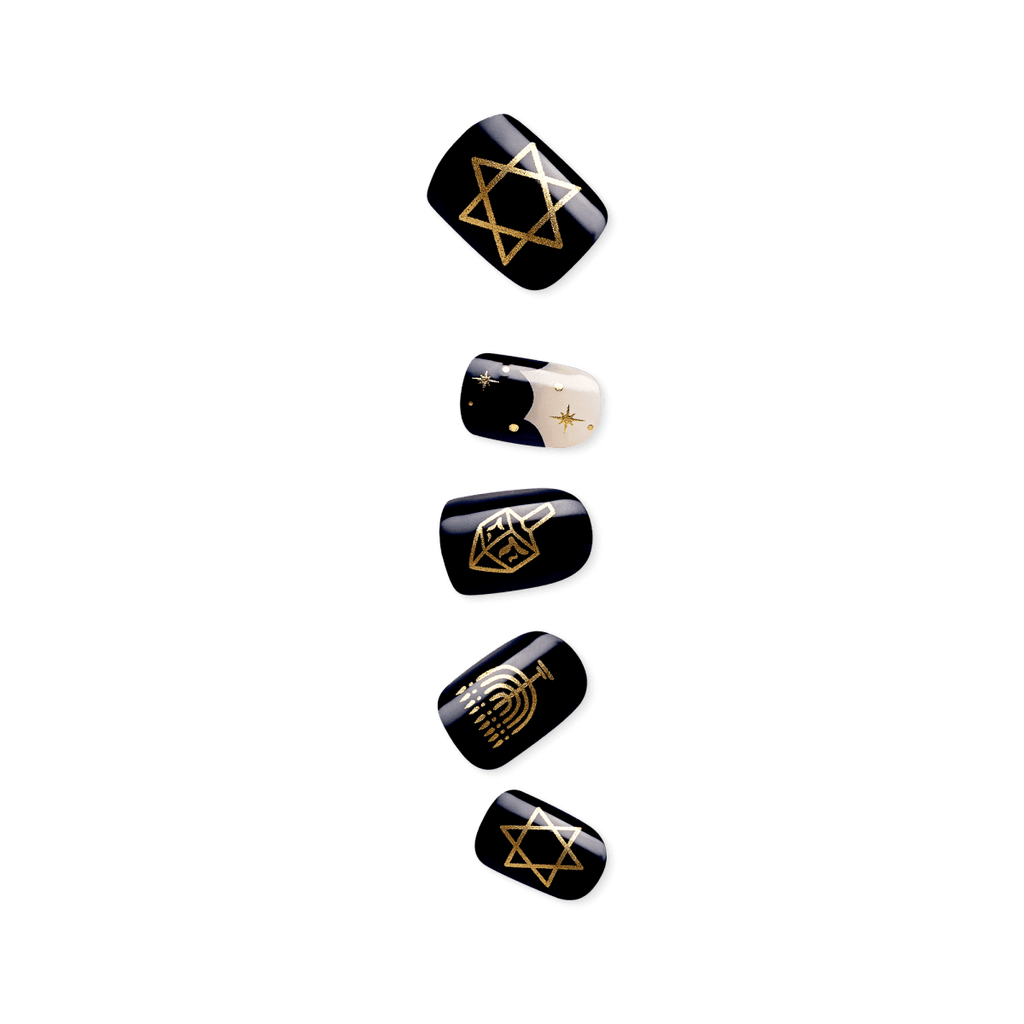 imPRESS Limited-Edition Hanukkah Press On Nails ?C 8 Nights