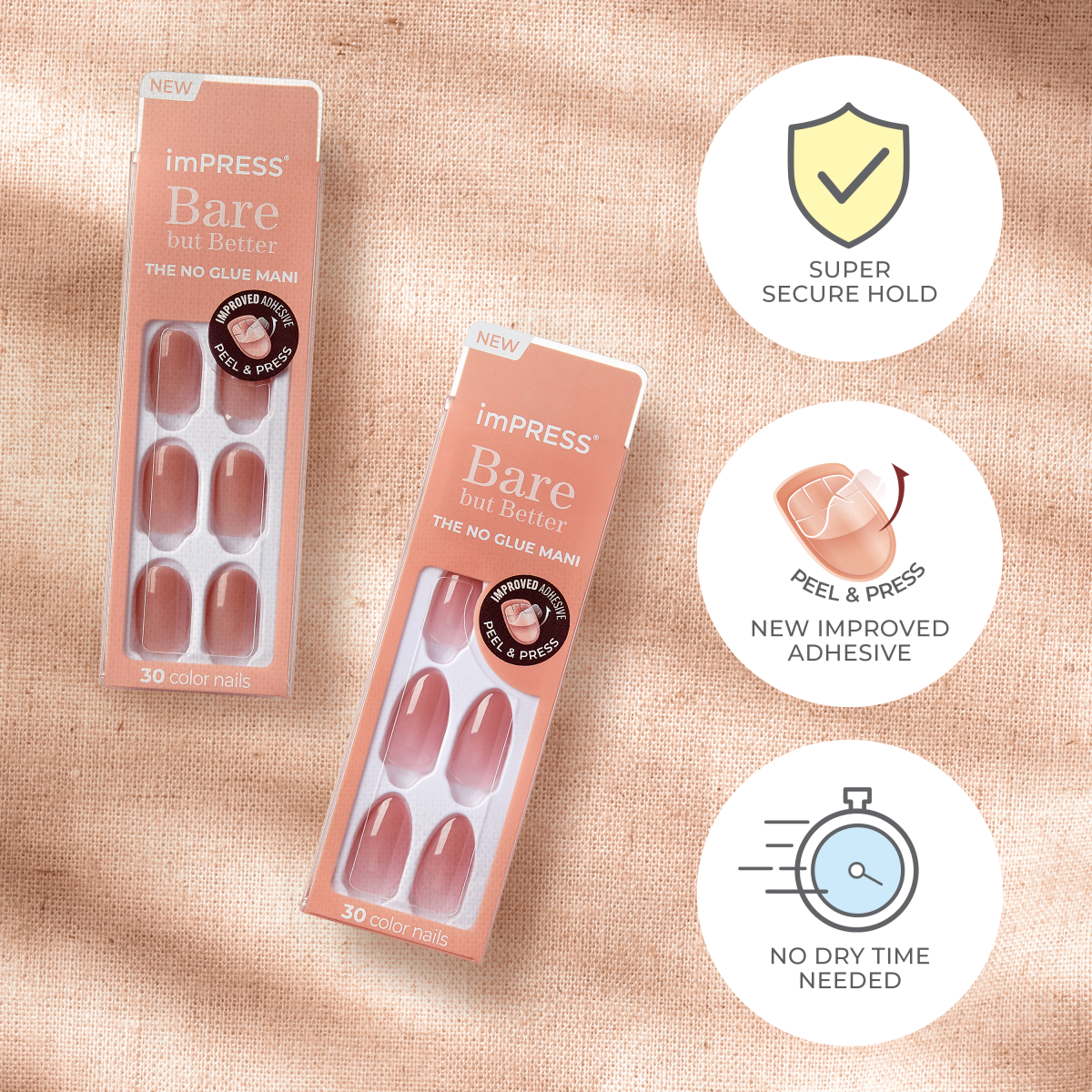 imPRESS Bare but Better Press On Nails - Instinct