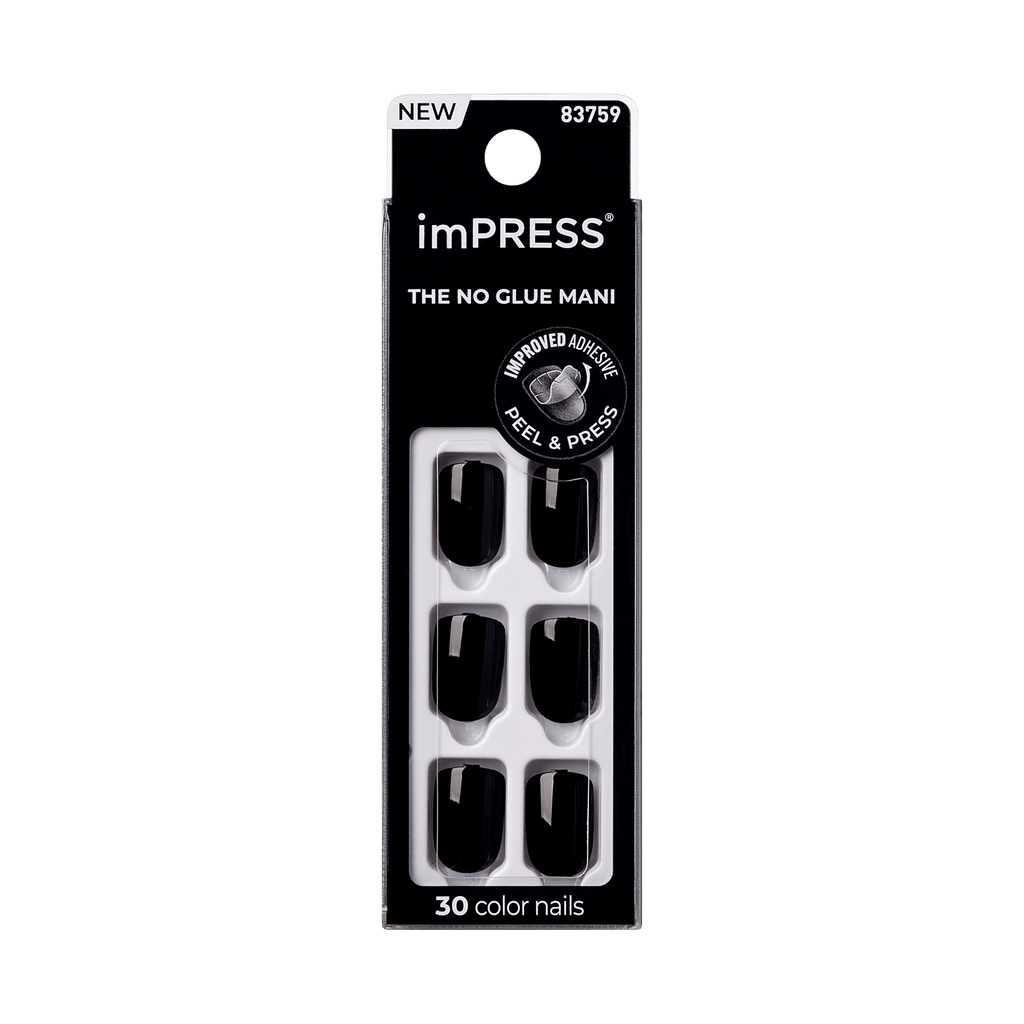 imPRESS Color Press On Nails - All Black