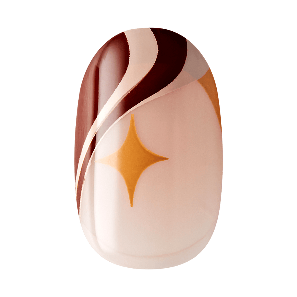 imPRESS Design Press On Nails - Cappuccino  Swirls