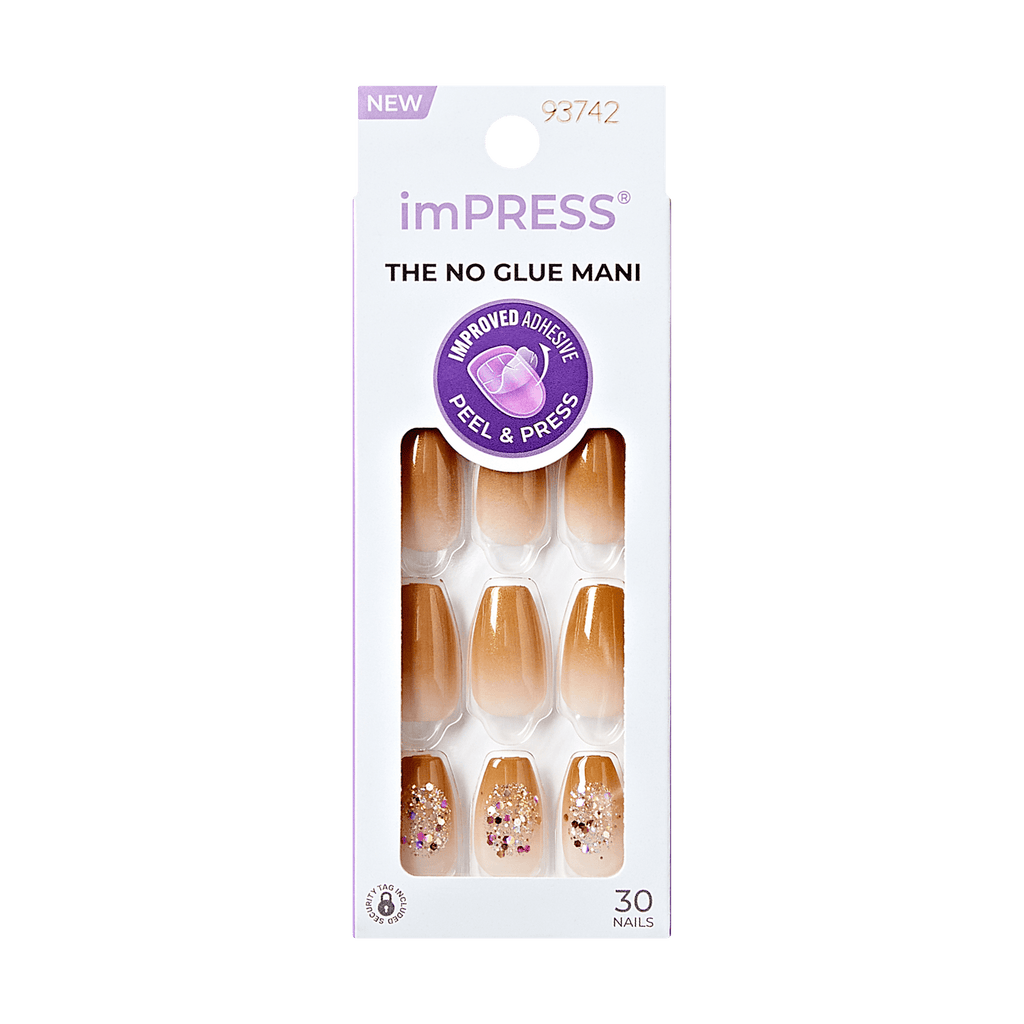 imPRESS Design Press On Nails - Golden Espresso