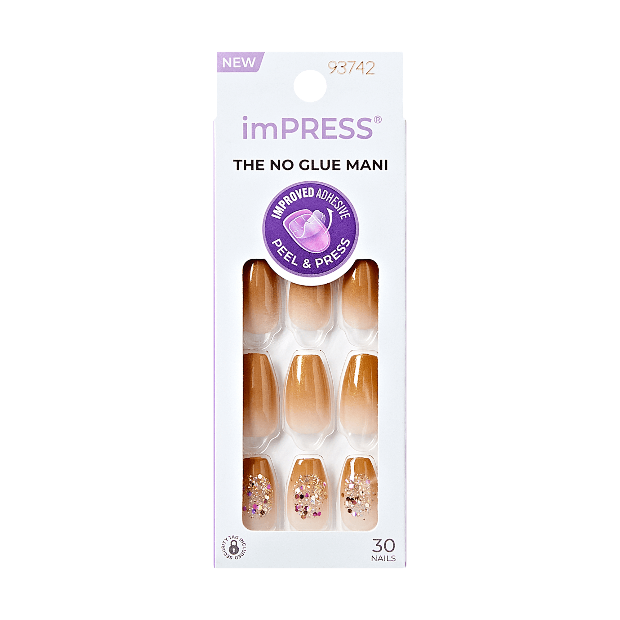 imPRESS Design Press On Nails - Golden Espresso