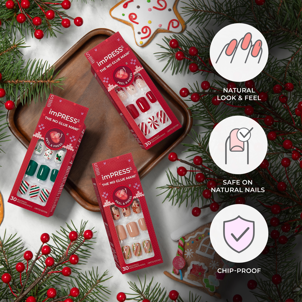 imPRESS Holiday Design Press On Nails - Mistletoe Kiss